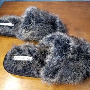 Furry Laura Ashley slippers size 7